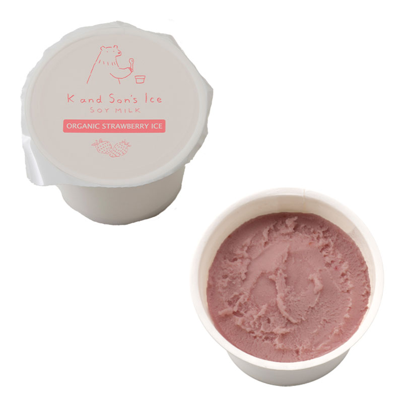 K and Son's 豆乳ストロベリーアイス / 80ml / 有機JAS