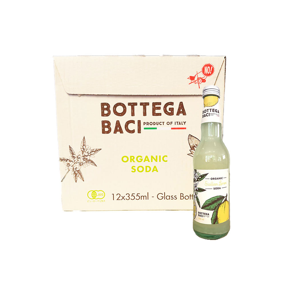ボッテガバーチ オーガニック ソーダ / シチリアンレモン / 355ml / BOX / 12本入 / Bottega Baci